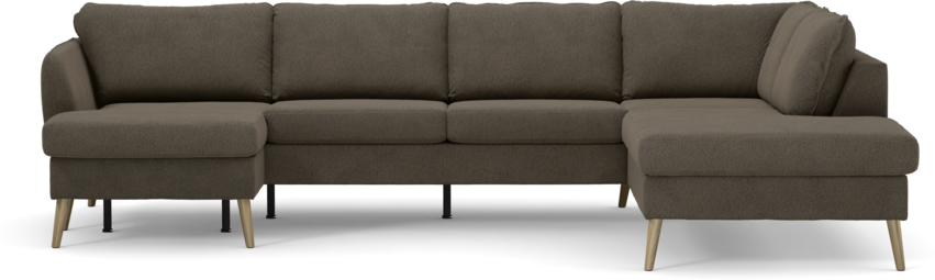County - 3-sits soffa med schäslong vänster och divan höger - Brun