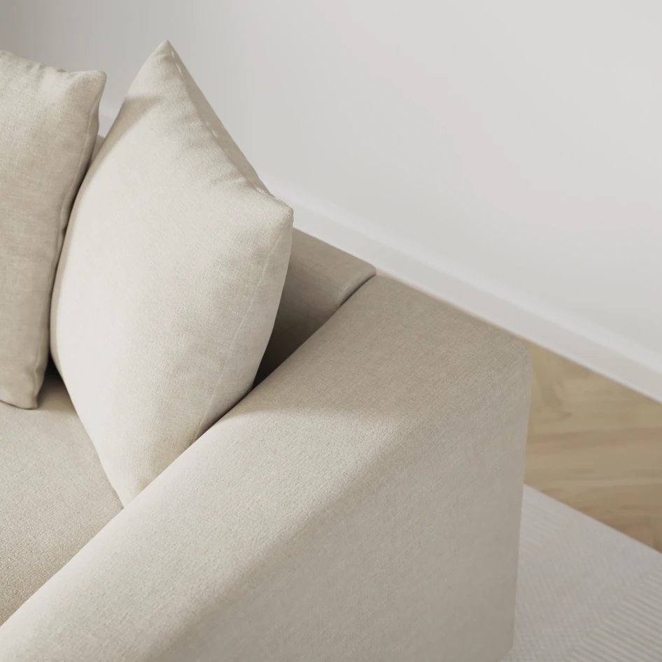 Town - 3-sits soffa med schäslong höger - Beige
