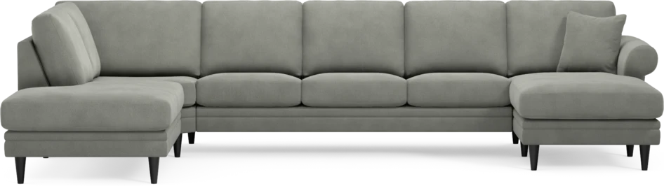 Eden - 3-sits soffa med divan vänster och schäslong höger - Grå