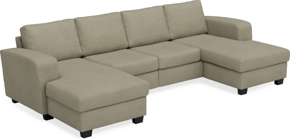 Friday - 2-sits soffa med två schäslonger - Beige