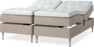 Delux Sense - Ställbar säng, dubbelsäng med bäddmadrass - Beige