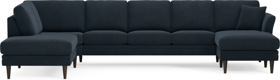 Eden - 3-sits soffa med divan vänster och schäslong höger - Blå