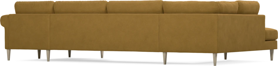 Bridge - 3-sits soffa med divan vänster och schäslong höger - Gul