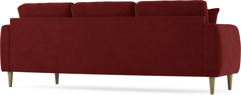 Eden - 3-sits soffa svängd - Röd