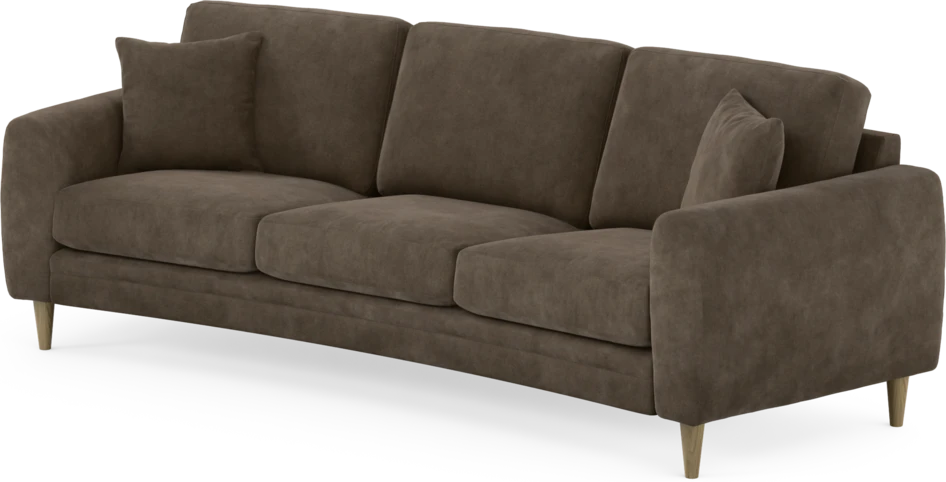 Eden - 3-sits soffa svängd - Brun
