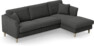 Eden - 2,5-sits soffa med schäslong - Svart