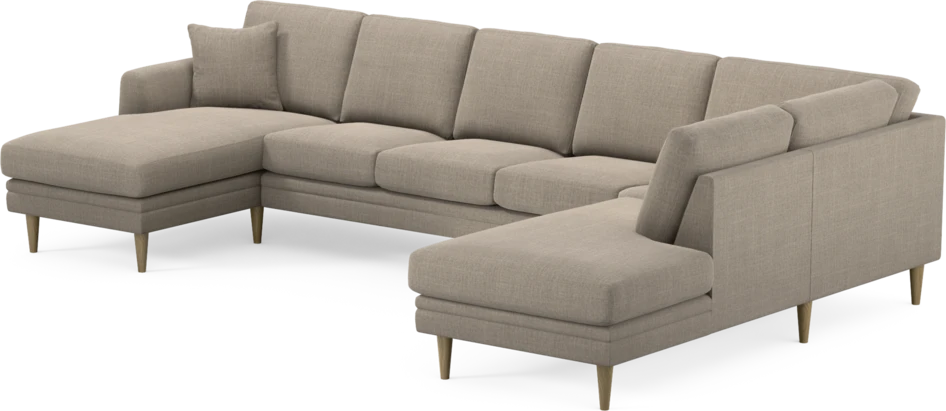 Eden - 3-sits soffa med schäslong vänster och divan höger - Beige