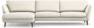 Madison Lux - 3-sits soffa med schäslong vänster - Vit