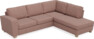 Friday - 2,5-sits soffa med divan höger - Rosa