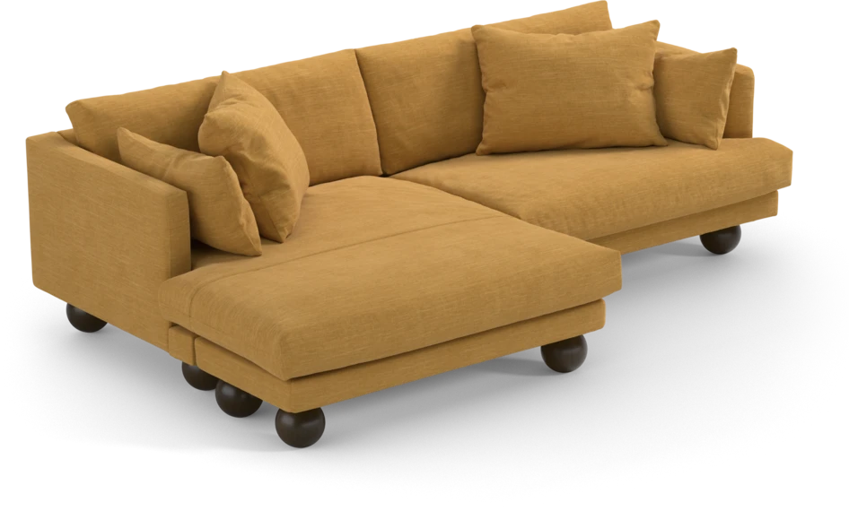 Harper - 4-sits med schäslong XL vänster - Gul