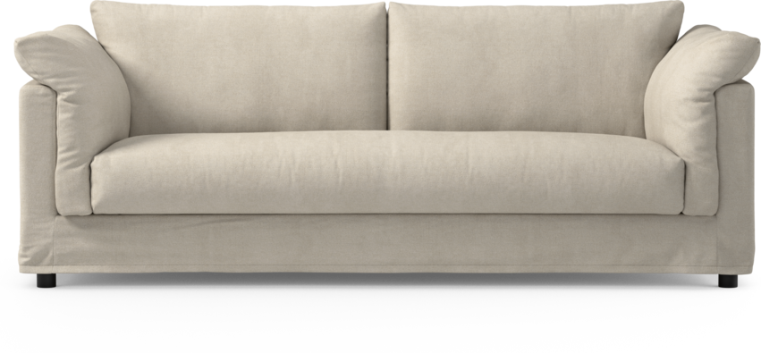 Cherrie - 3-sits soffa, hel dyna och kappa - Vit