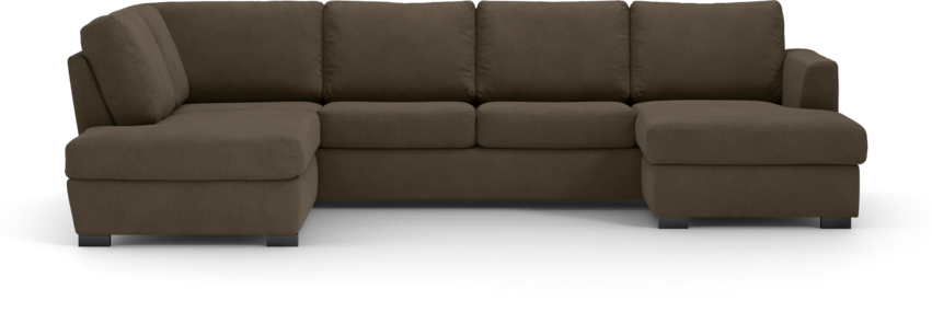 Friday - 3-sits soffa med divan vänster och schäslong höger - Brun