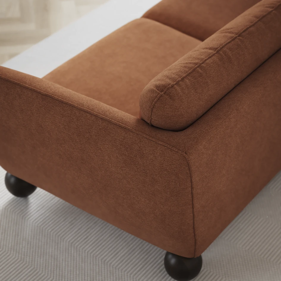 Madison Lux - Hörnsoffa med schäslong höger - Orange