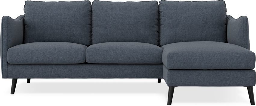 Madison Lux - 2-sits soffa med schäslong höger - Blå