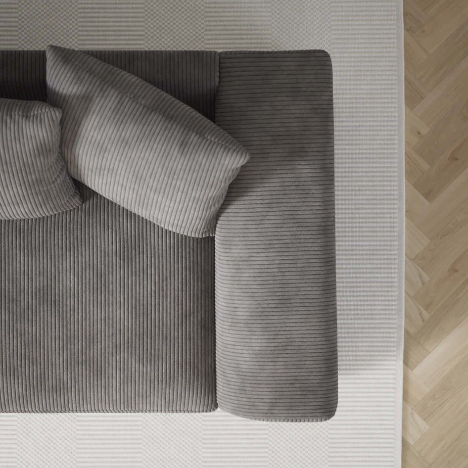 Town - 3-sits soffa med divan höger och schäslong vänster - Grå