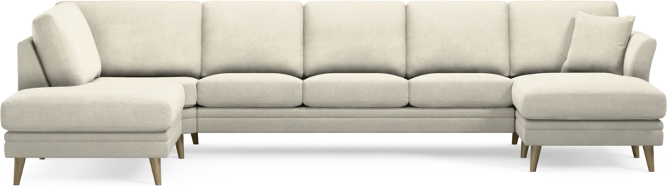 Eden - 3-sits soffa med divan vänster och schäslong höger - Vit