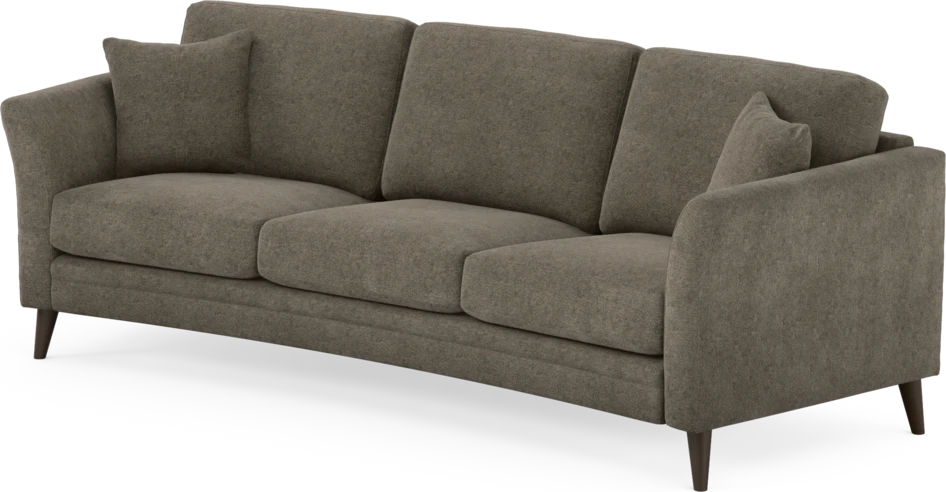 Eden - 3-sits soffa svängd - Brun