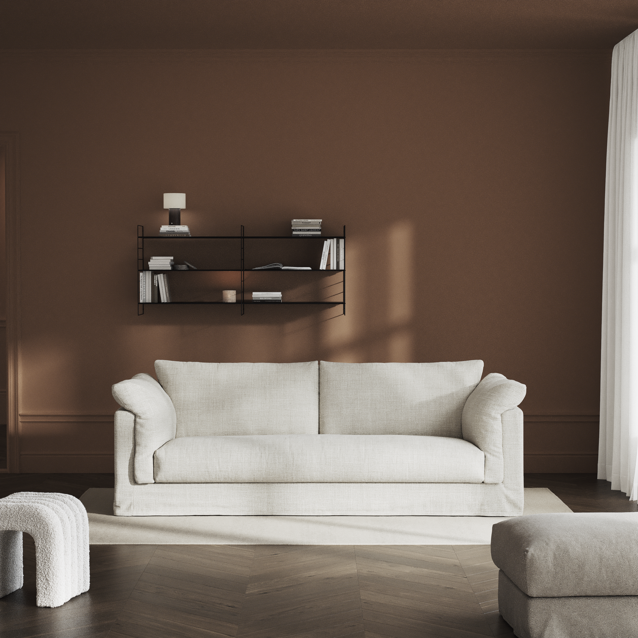 Cherrie, 3-sits soffa, hel dyna och kappa