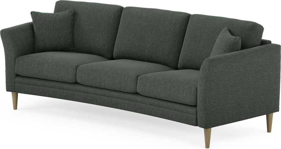 Eden - 3-sits soffa svängd - Grön
