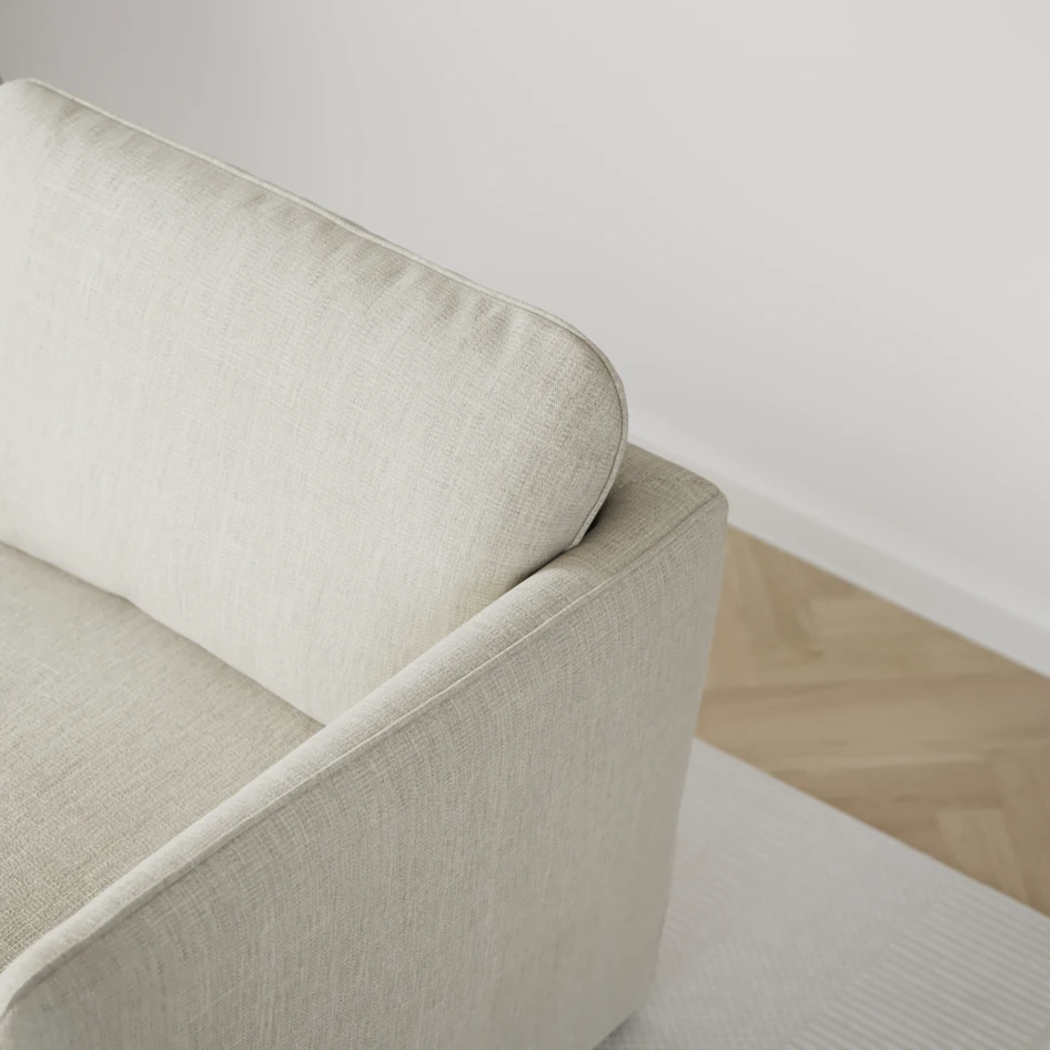 Öland - Bäddsoffa med schäslong vänster och divan höger - Beige