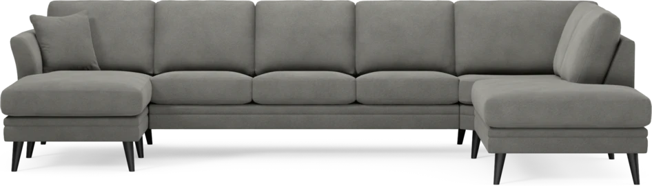 Eden - 3-sits soffa med schäslong vänster och divan höger - Grå