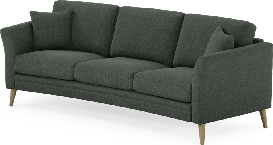 Eden - 3-sits soffa svängd - Grön