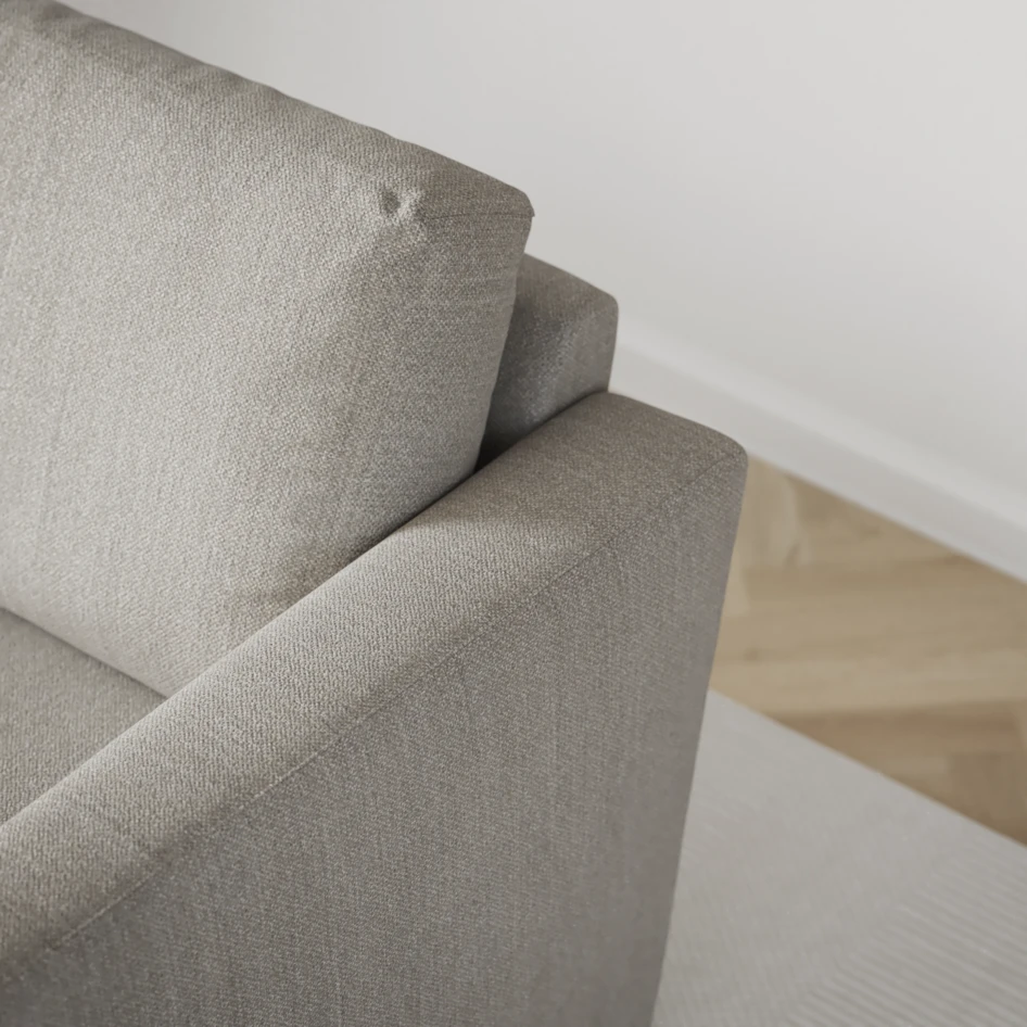 Friday - 2,5-sits soffa med divan vänster - Grå