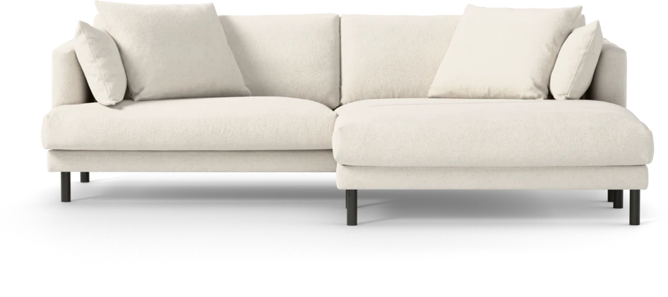 Harper - 4-sits med schäslong XL höger - Vit