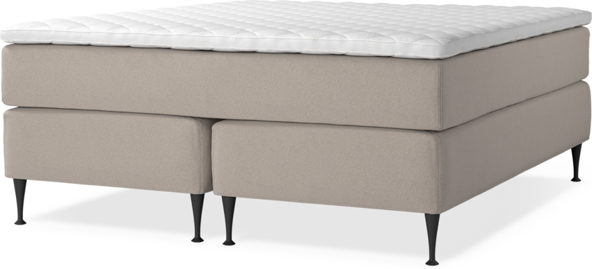 Delux Exclusive - Kontinentalsäng, dubbelsäng med bäddmadrass - Beige