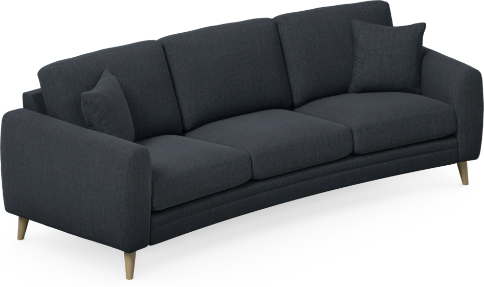 Eden - 3-sits soffa svängd - Blå