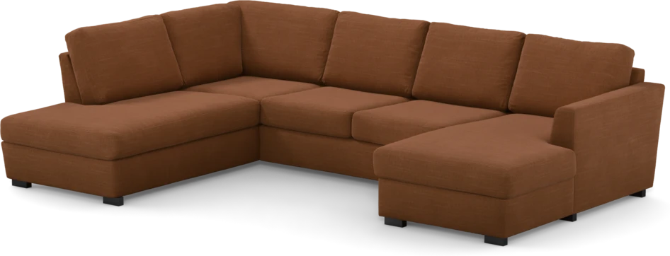 Friday - 3-sits soffa med divan vänster och schäslong höger - Orange