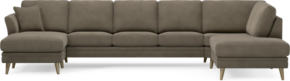 Eden - 3-sits soffa med schäslong vänster och divan höger - Beige