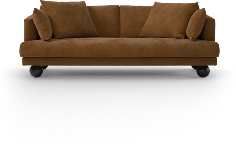 Harper - 3-sits soffa, hel dyna - Orange