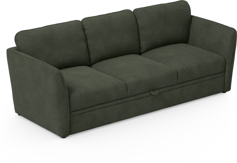 Öland - Bäddsoffa 3-sits, längsbäddad - Grön
