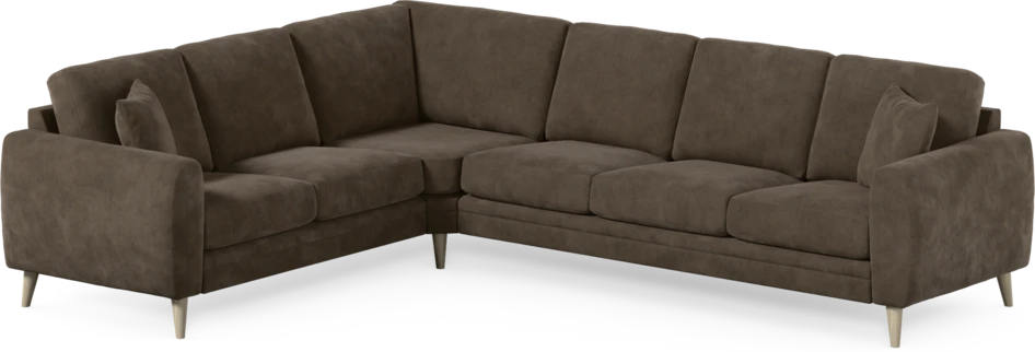 Eden - Hörnsoffa, 2+3-sits - Brun