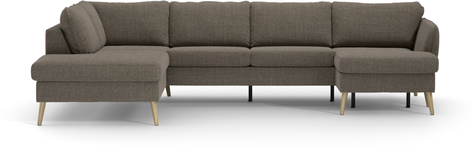 County - 3-sits soffa med divan vänster och schäslong höger - Brun