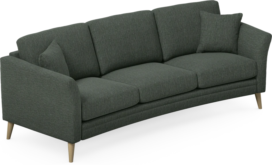 Eden - 3-sits soffa svängd - Grön