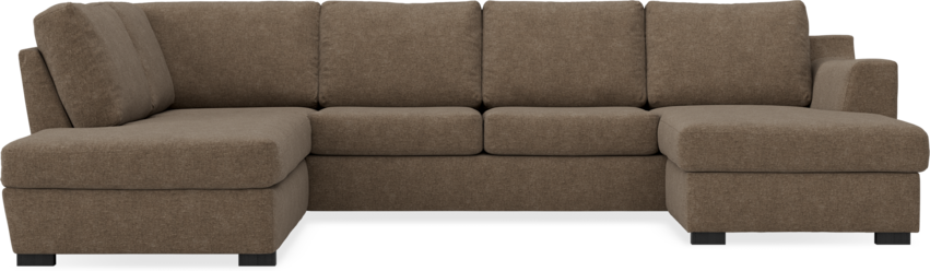 Friday - 3-sits soffa med divan vänster och schäslong höger - Brun