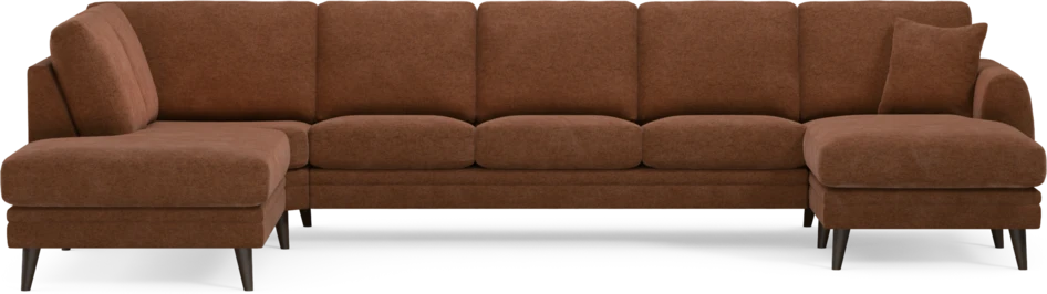 Eden - 3-sits soffa med divan vänster och schäslong höger - Orange