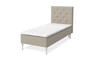 Sense Delux - Ramsäng, enkelsäng med bäddmadrass Sense Delux - Beige