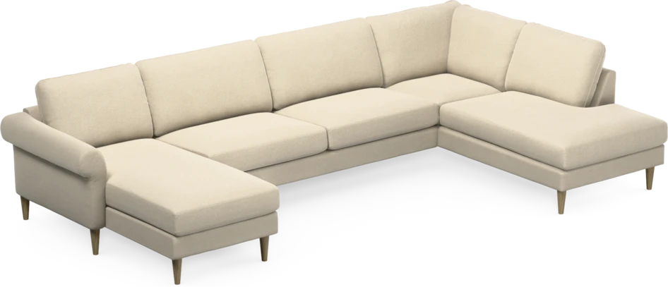 Bridge - 3-sits soffa med schäslong vänster och divan höger - Beige