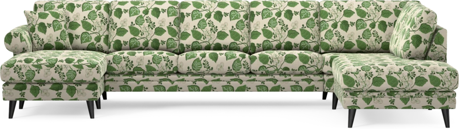Eden - 3-sits soffa med schäslong vänster och divan höger - Flerfärgad