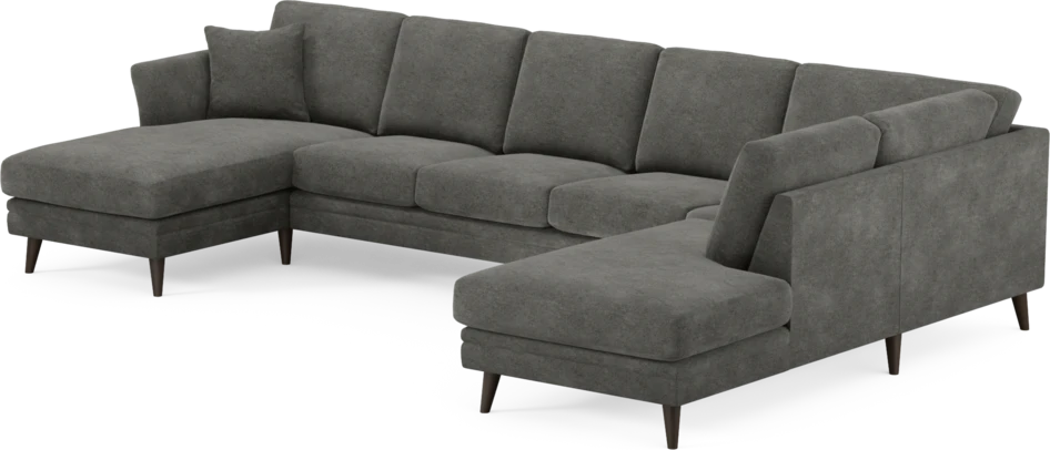 Eden - 3-sits soffa med schäslong vänster och divan höger - Grå