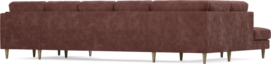 Eden - 3-sits soffa med divan vänster och schäslong höger - Röd