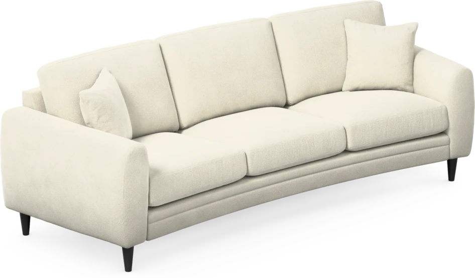 Eden - 3-sits soffa svängd - Vit