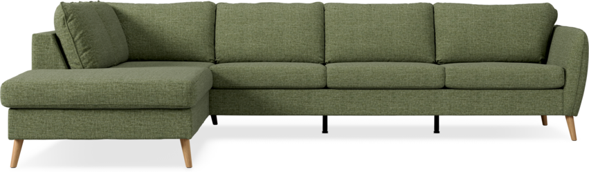 County - 3-sits soffa med divan vänster - Grön