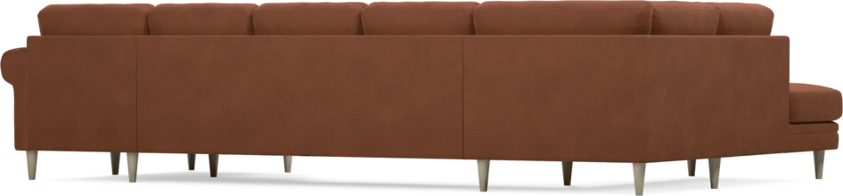 Eden - 3-sits soffa med divan vänster och schäslong höger - Orange