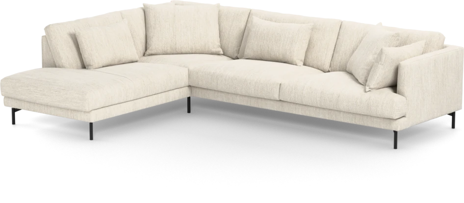 Harper - 3-sits soffa med divan vänster - Vit