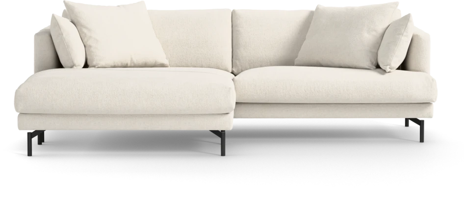 Harper - 4-sits med schäslong XL vänster - Vit