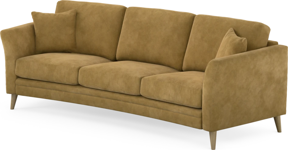 Eden - 3-sits soffa svängd - Gul
